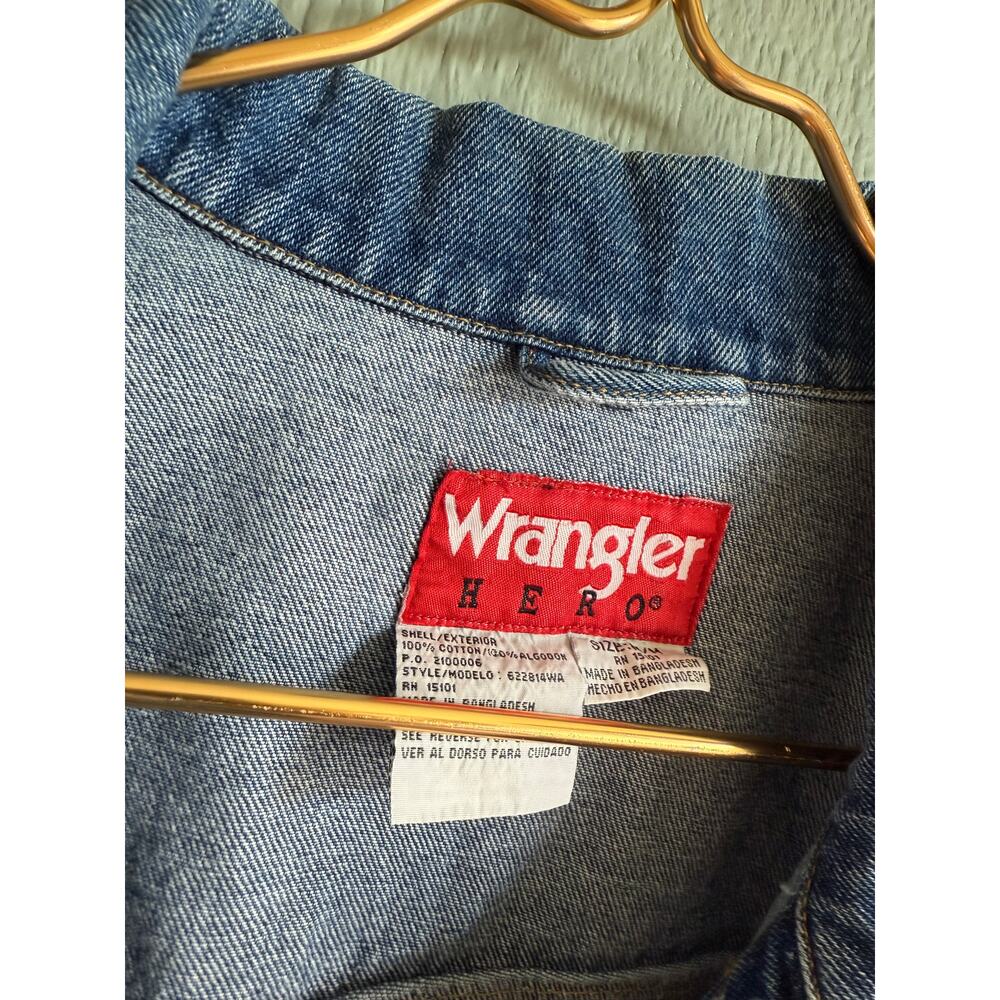 Vintage Jean Jacket Wrangler Hero Denim, Medium - Picture 4 of 5